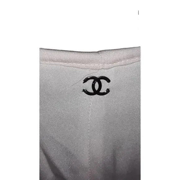 Chanel 2008 K Lagerfeld CC Logo Silk Dress Shorts 40 (M) - Picture 9 of 10